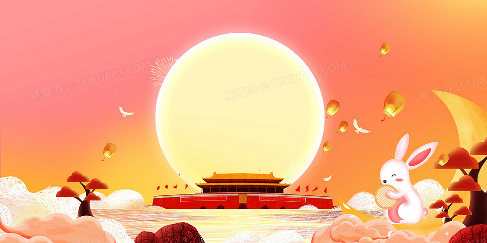 最新国庆中秋双节美图，盛世繁华与月圆之夜的美好融合